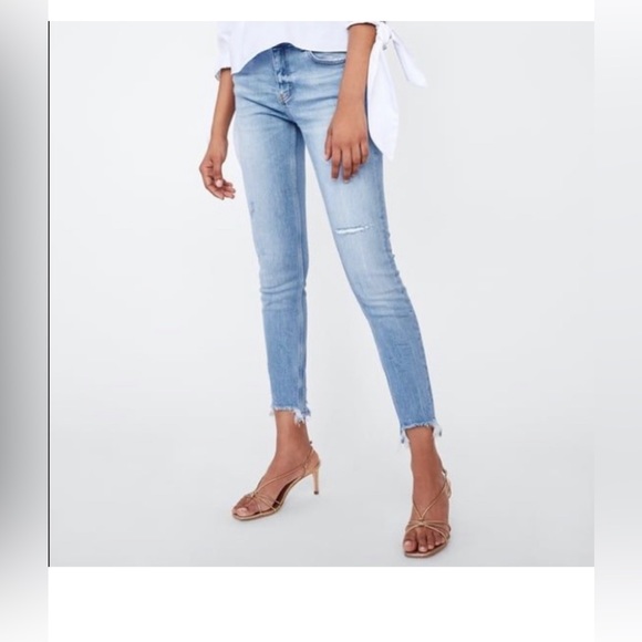 ZARA SONORA BLUE SKINNY JEANS - SIZE 2 - Picture 5 of 6